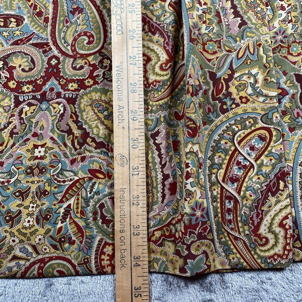 Vtg Liz Claiborne Collection Skirt Womens Size 14 Paisley Faux Wrap Maxi Lined‎ - Picture 12 of 13